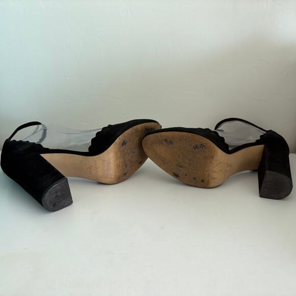 Marc Fisher Sahar d'Orsay Suede Scalloped Pumps Ankle Strap - Picture 10 of 10